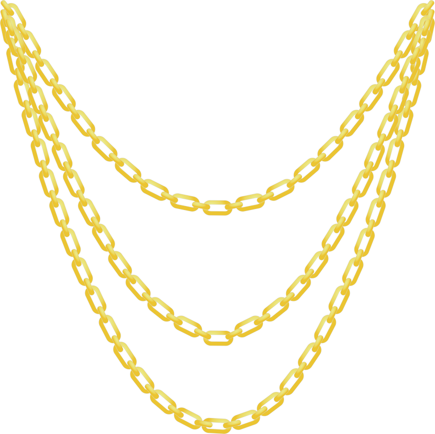 Gold chain necklace PNG 2023051946