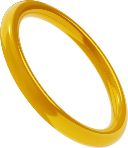 3d shape golden ring